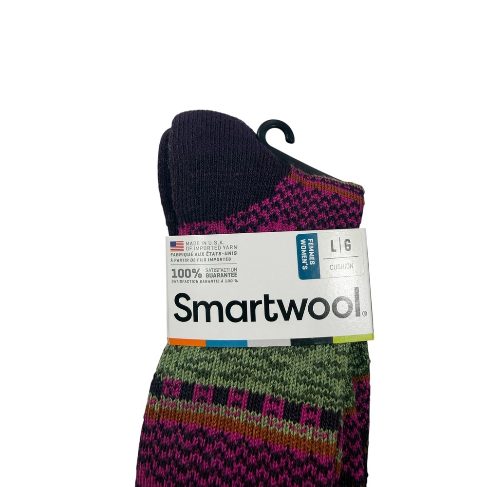 LOT2 Smartwool Womens Dazzling Wonderland Crew Socks 2 Pair Large Wool Blend NEW - Picture 6 of 11